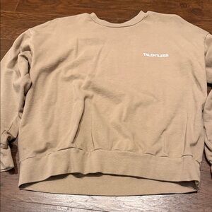Talentless Beige Crewneck Sweatshirt